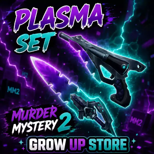Jual Plasma set ( Knife and Gun ) Murder Mistery 2 - Roblox Grow Up | VCGamers