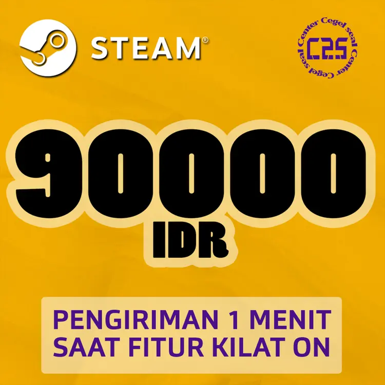 Jual IDR 90.000 Steam Center Cegel Seal | VCGamers