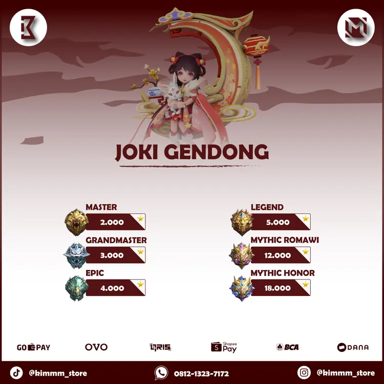 Jual Gendong Mythic Honor Mobile Legends Kimmm Store | VCGamers