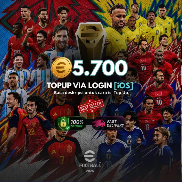 Jual 5.700 Coin (iOS Via Login) eFootball Mobile Hasan Gaming | VCGamers