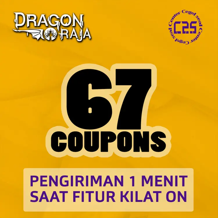 Jual 67 Coupons Dragon Raja Center Cegel Seal | VCGamers