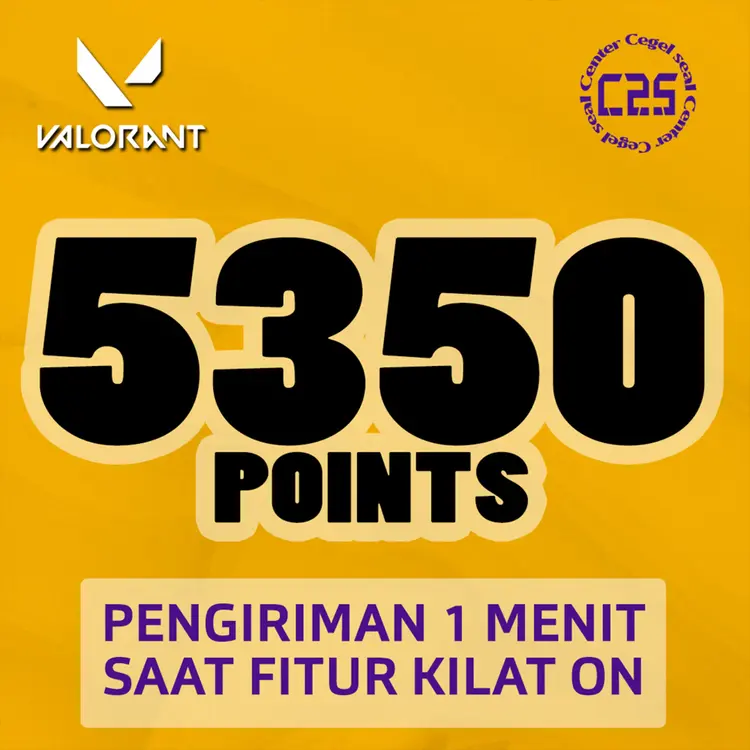 Jual 5350 Points Valorant Center Cegel Seal | VCGamers