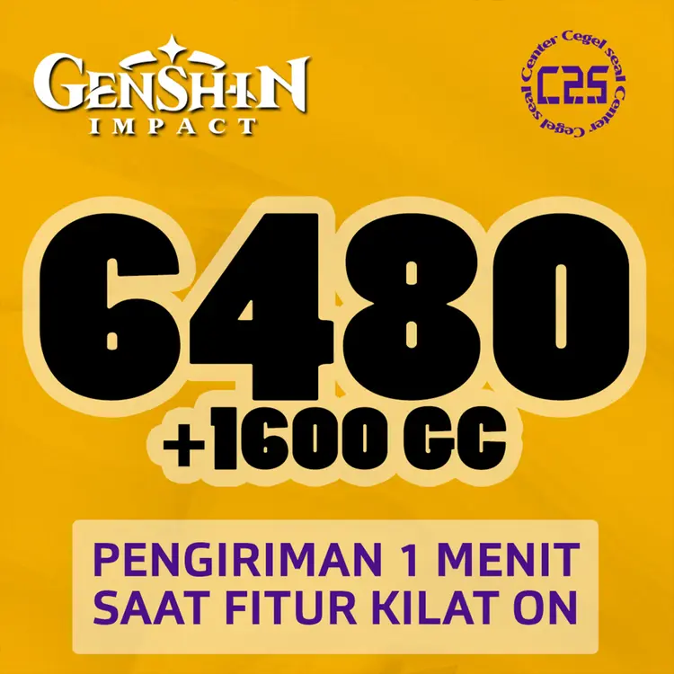 Jual 6.480 GC + Bonus - Genshin Genshin Impact Center Cegel Seal | VCGamers