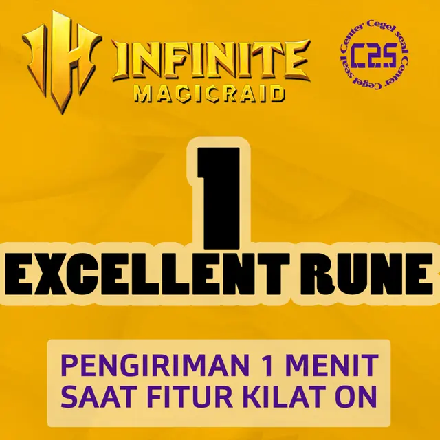 Jual 1 Excellent Rune Infinite Magicraid Center Cegel Seal | VCGamers