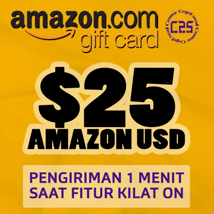 Jual Amazon USD $25 Amazon Gift Card Center Cegel Seal | VCGamers