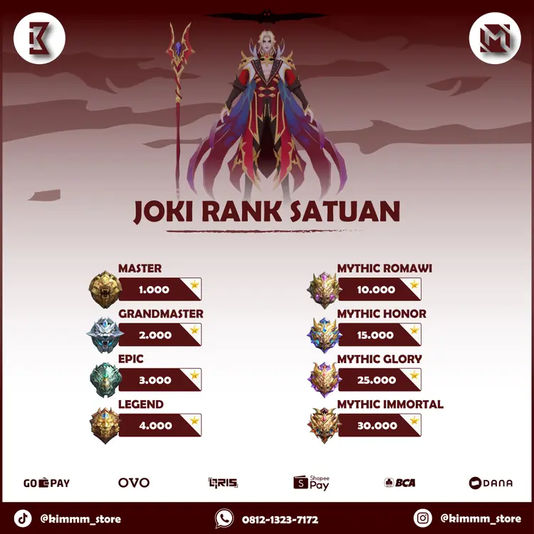 Jual Satuan Mythic Immortal Mobile Legends Kimmm Store | VCGamers