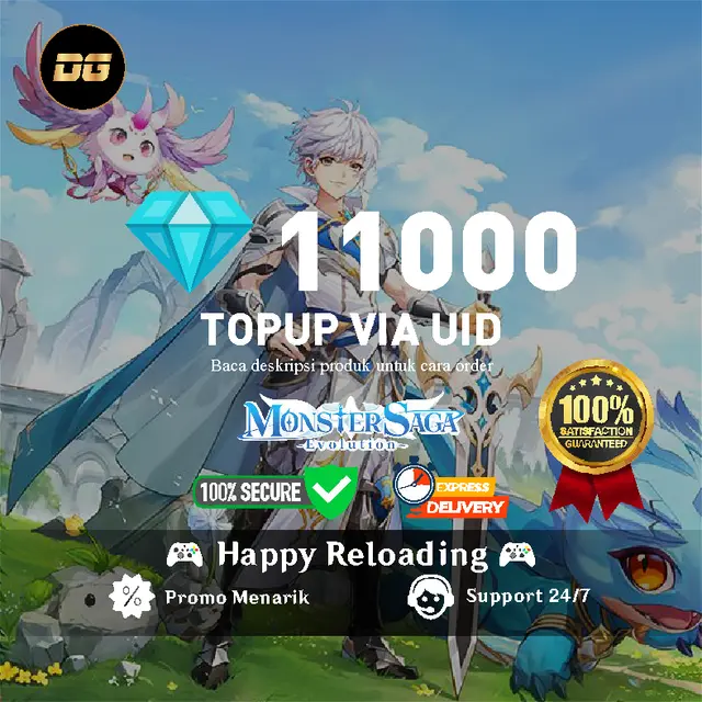 Jual 11.000 Diamond Monster Saga degamingstore | VCGamers