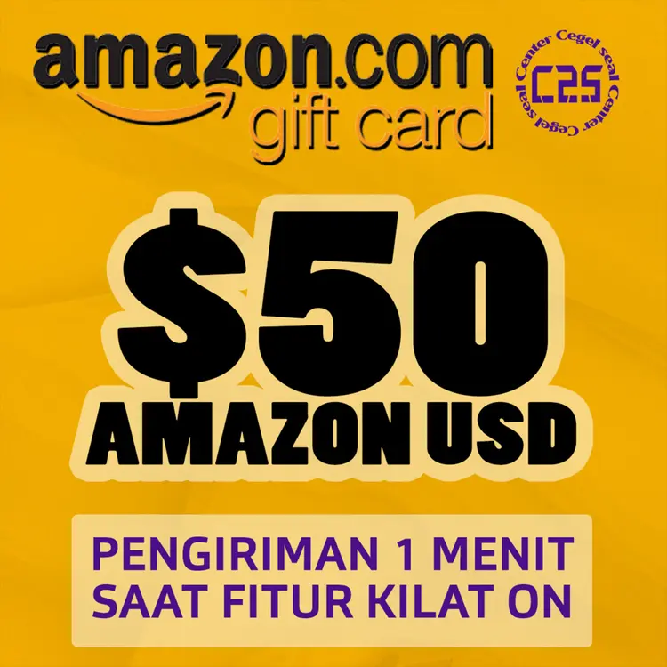 Jual Amazon USD $50 Amazon Gift Card Center Cegel Seal | VCGamers