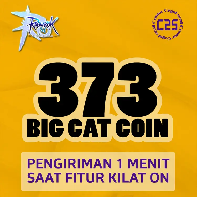 Jual 373 Big Cat Coins L Ragnarok M Eternal Love Center Cegel Seal | VCGamers