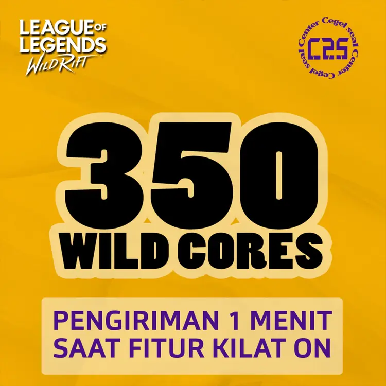 Jual 350 Cores League of Legends Wild Rift Center Cegel Seal | VCGamers