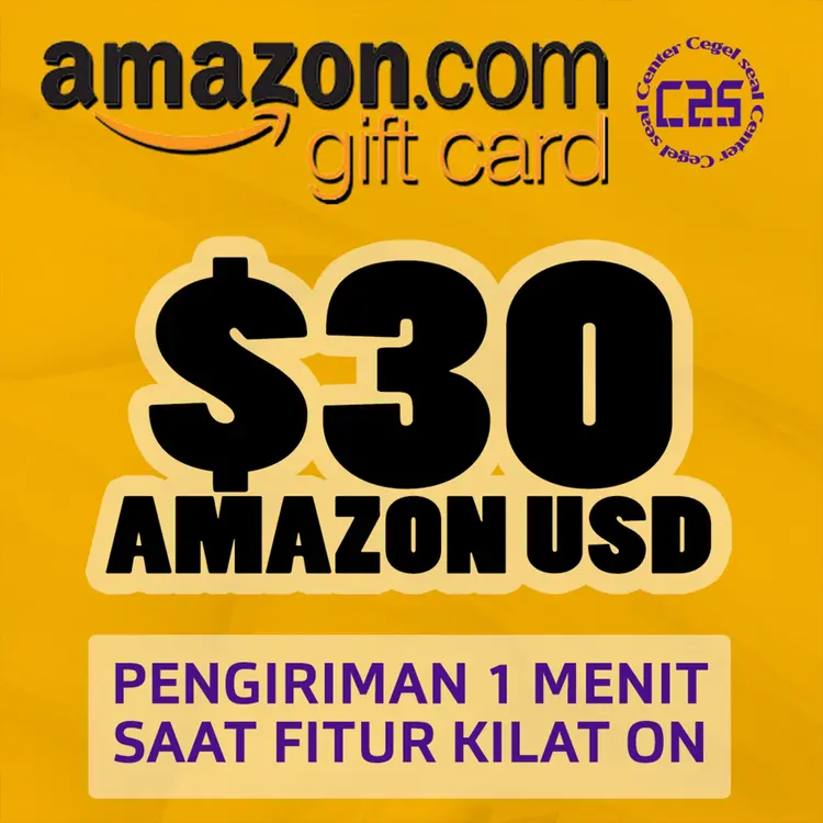 Jual Amazon USD $30 Amazon Gift Card Center Cegel Seal | VCGamers
