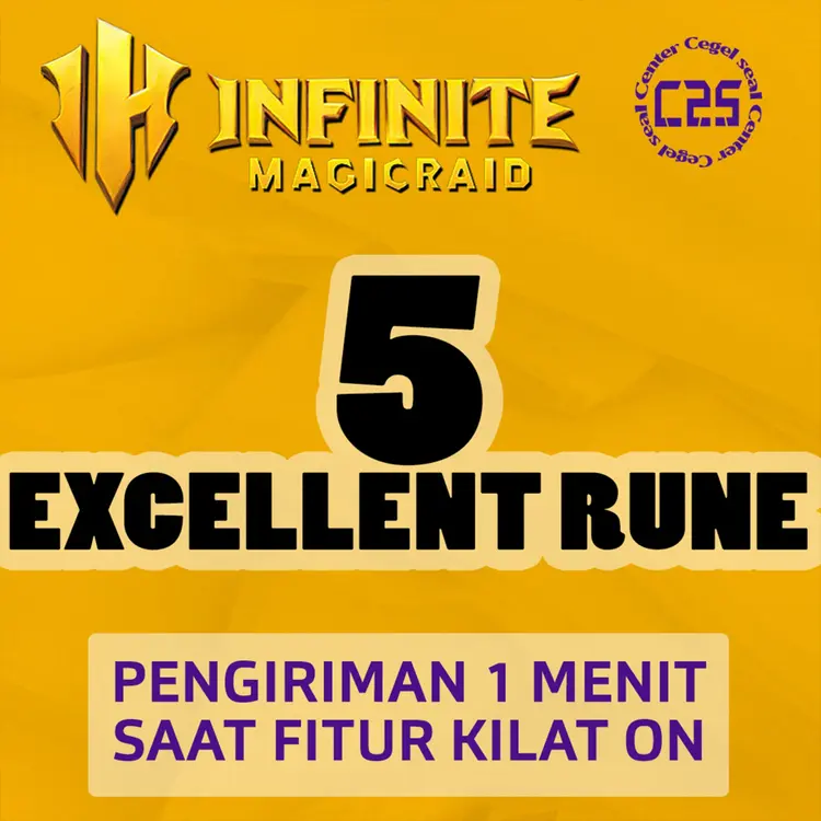 Jual 5 Excellent Rune Infinite Magicraid Center Cegel Seal | VCGamers