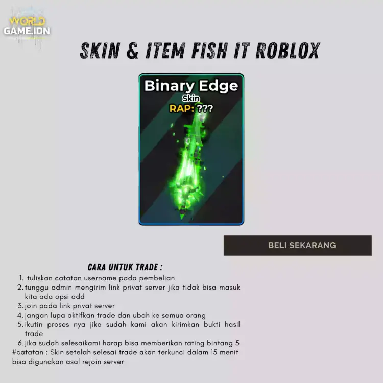 Jual Binary Edge Fish It! - Roblox worldgame.idn | VCGamers