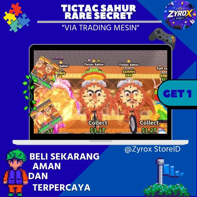 Jual Tictac Sahur - Rare Secret Steal A Brainrot - Roblox Zyrox Store ID | VCGamers
