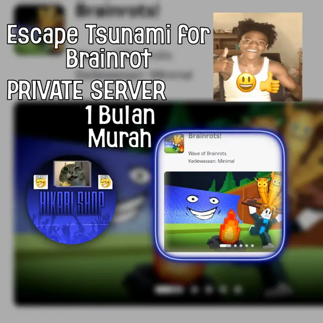 Jual 1 Bulan Escape Tsunami For Brainrots! - Roblox HIKARI FIRE 00 | VCGamers