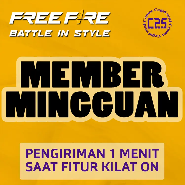 Jual Membership Mingguan Free Fire Center Cegel Seal | VCGamers