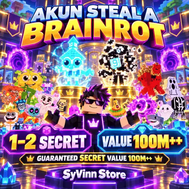 Jual AKUN STEAL A BRAINROT 1-2 SECRET 100M VALUE Steal A Brainrot - Roblox SyVinn Store | VCGamers