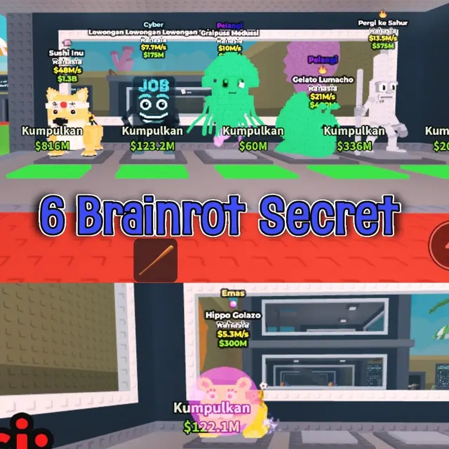 Jual ACCOUNT 150M + BONUS 2 SECRET Steal A Brainrot - Roblox HIKARI FIRE 00 | VCGamers