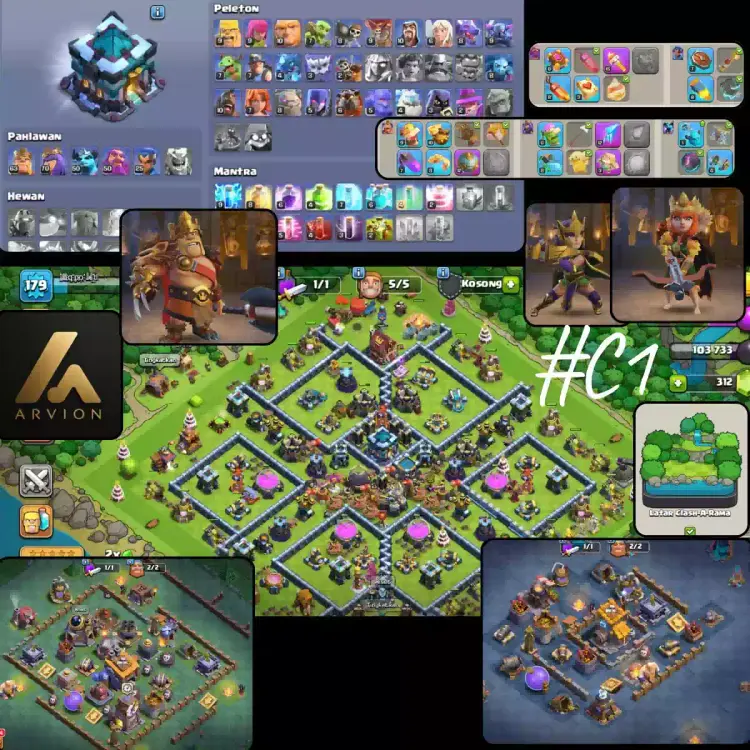 Jual TOWN HALL 13 SEMI MAX Clash of Clans ARVION | VCGamers