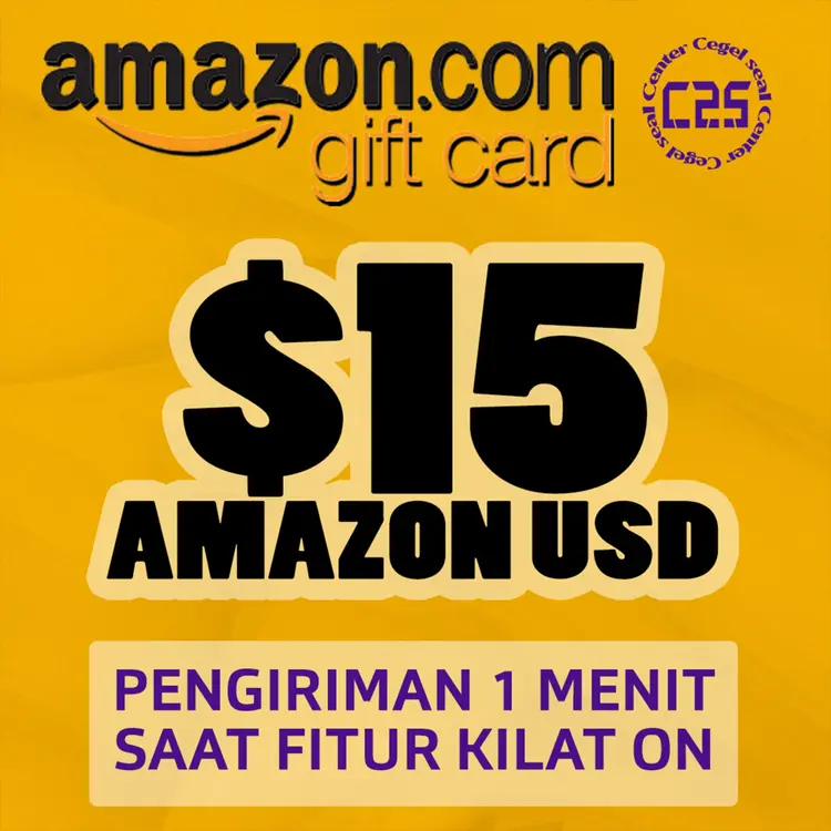 Jual Amazon USD $15 Amazon Gift Card Center Cegel Seal | VCGamers