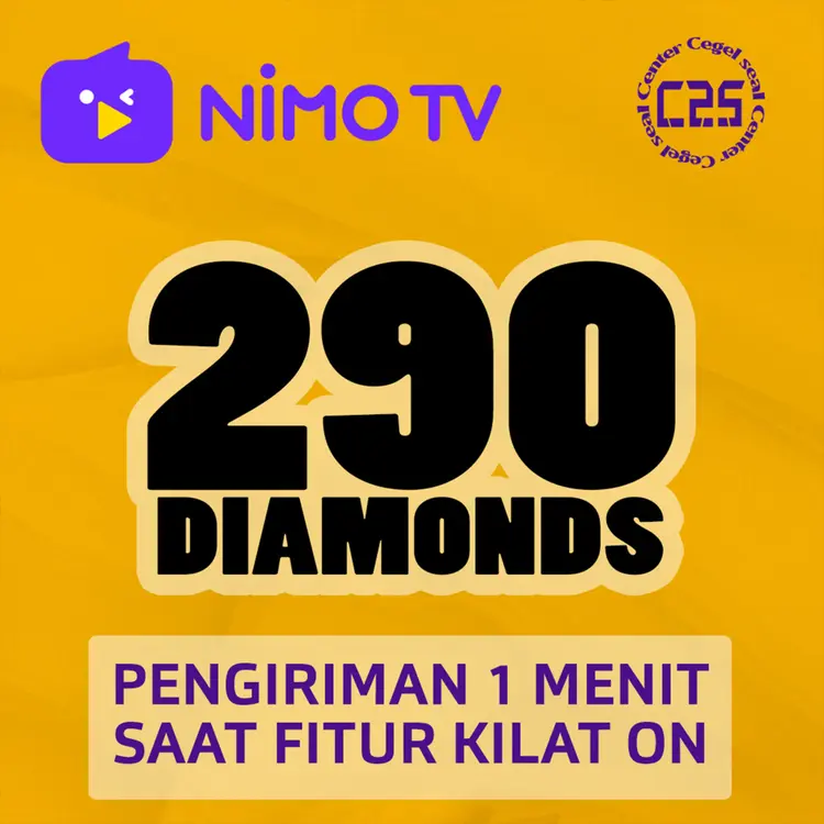 Jual 290 Diamonds Nimo TV Center Cegel Seal | VCGamers