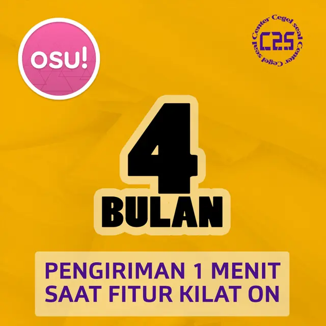 Jual 4 Bulan Osu! Center Cegel Seal | VCGamers