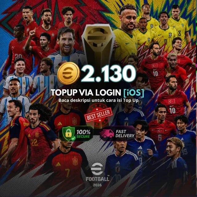 Jual 2.130 Coin (iOS Via Login) eFootball Mobile Hasan Gaming | VCGamers