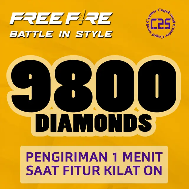 Jual 9.800 Diamonds Free Fire Center Cegel Seal | VCGamers