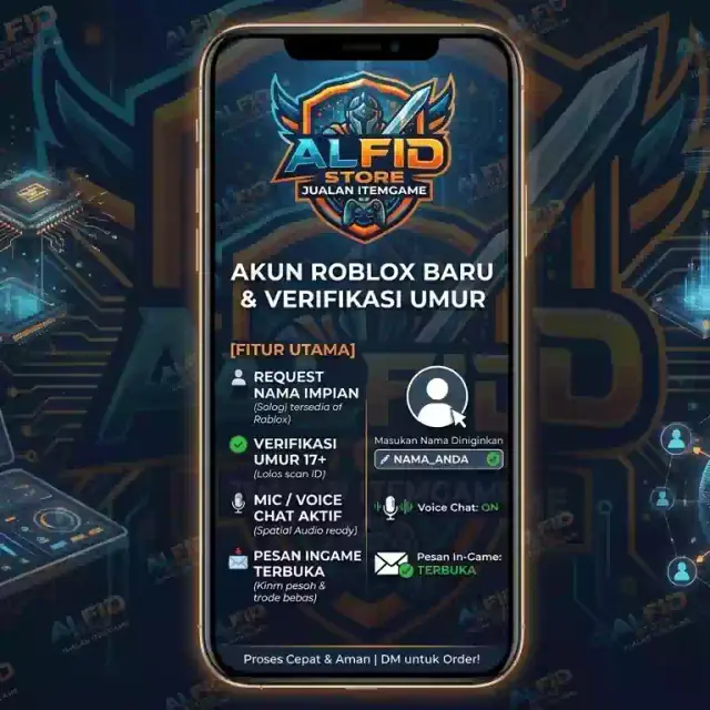 Jual Account Verified 17+ On Voice + chat Roblox alfid store | VCGamers