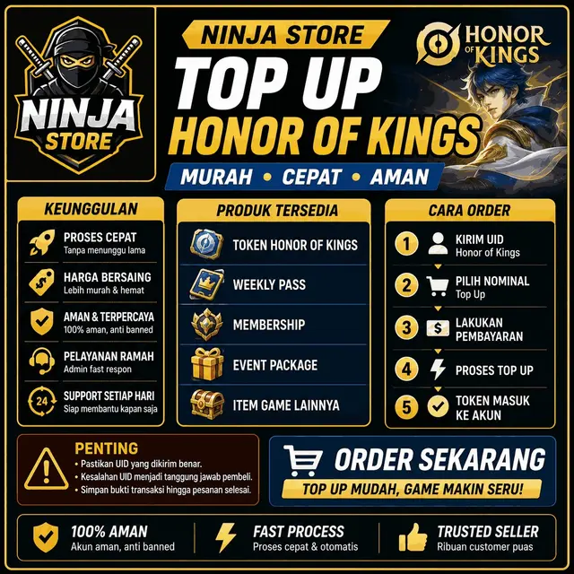 Jual 16 Tokens Honor Of Kings NINJA STORE  | VCGamers
