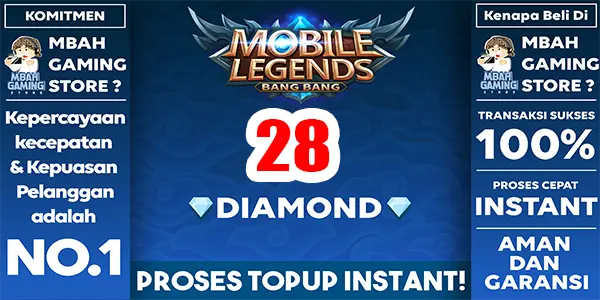 Jual 28 Diamonds Mobile Legends Mbah Gaming | VCGamers