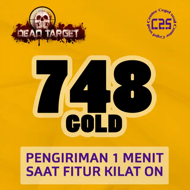 Jual 748 Gold Dead Target Zombie Center Cegel Seal | VCGamers