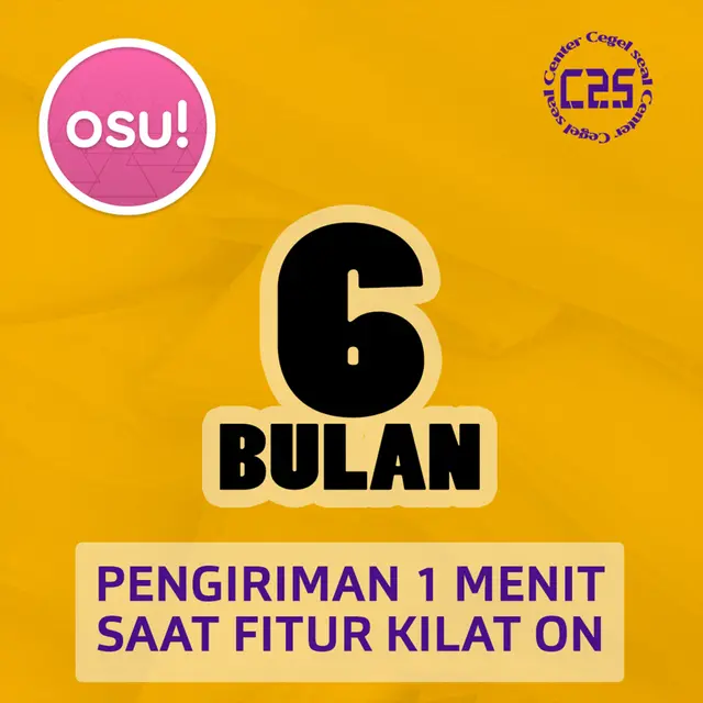 Jual 6 Bulan Osu! Center Cegel Seal | VCGamers