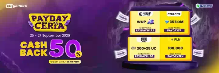 PAYDAY CERIA! CASHBACK 50%