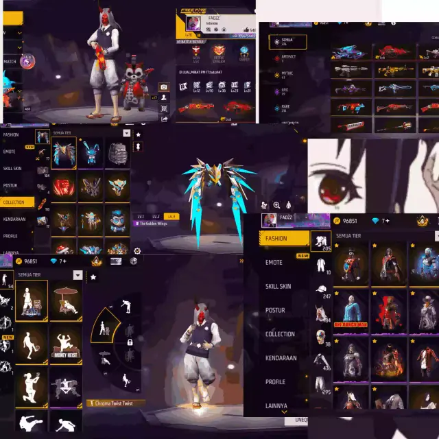 Jual AKUN SG OPM | EVO MAX | SULTAN Free Fire NINJA STORE  | VCGamers