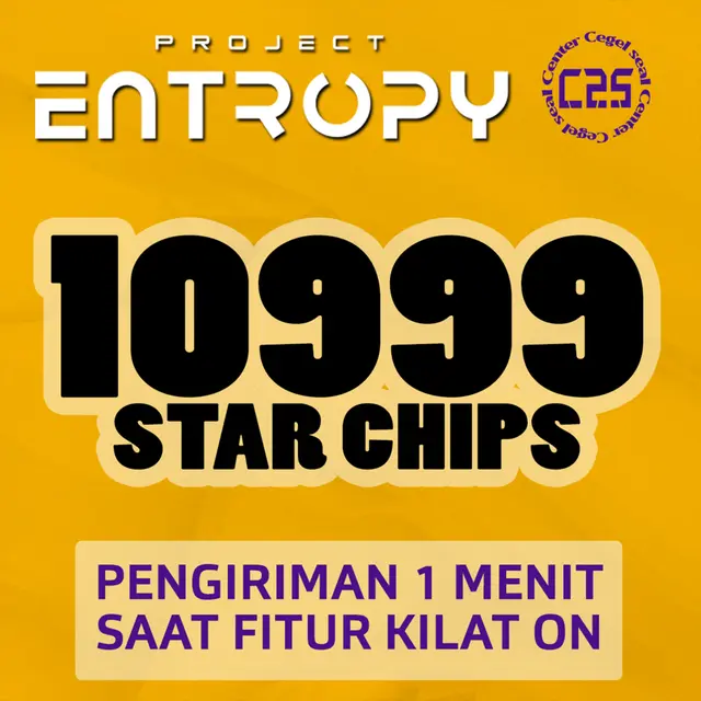 Jual 10.999 Star Chips Project Entropy Center Cegel Seal | VCGamers