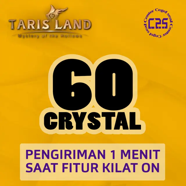 Jual 60 Crystal Tarisland Center Cegel Seal | VCGamers