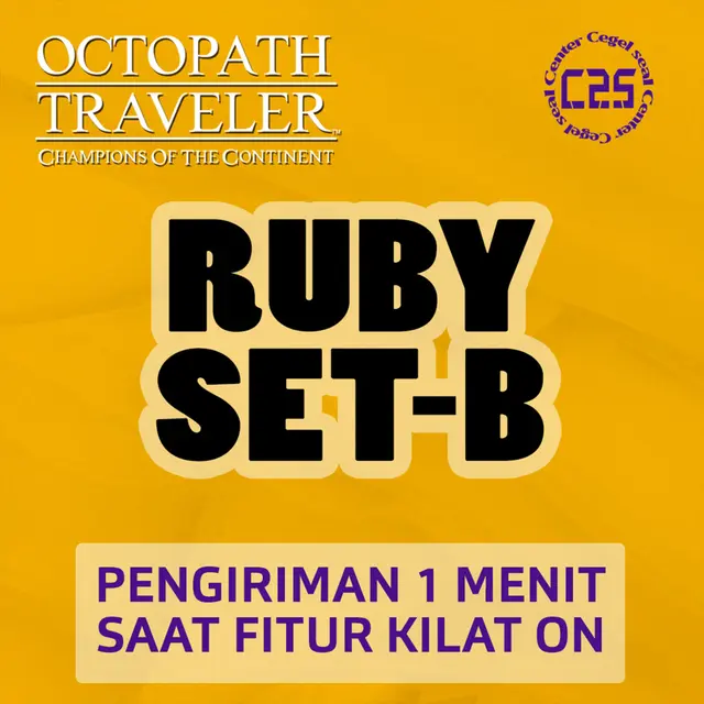 Jual Ruby Set B OCTOPATH TRAVELER CotC Center Cegel Seal | VCGamers