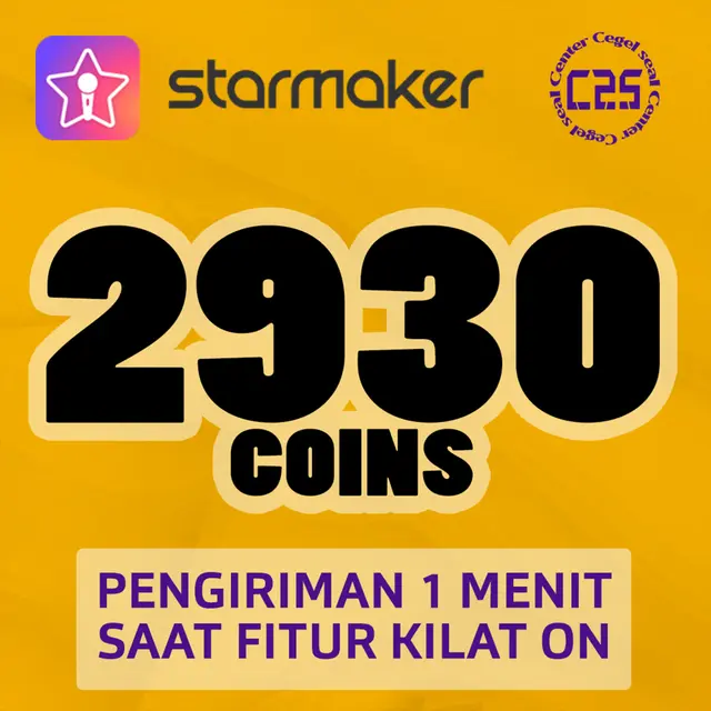 Jual 2930 Coins StarMaker Center Cegel Seal | VCGamers
