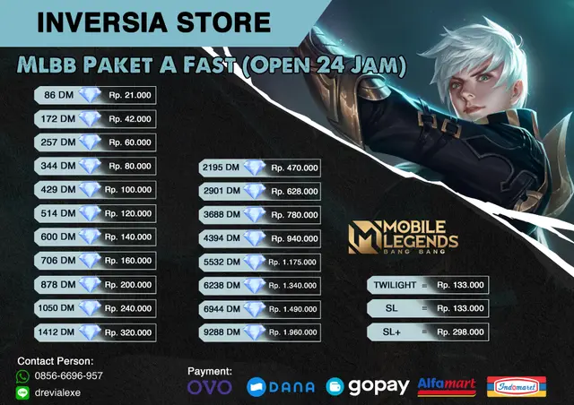 Jual 429 Diamonds Mobile Legends Inversia Store | VCGamers