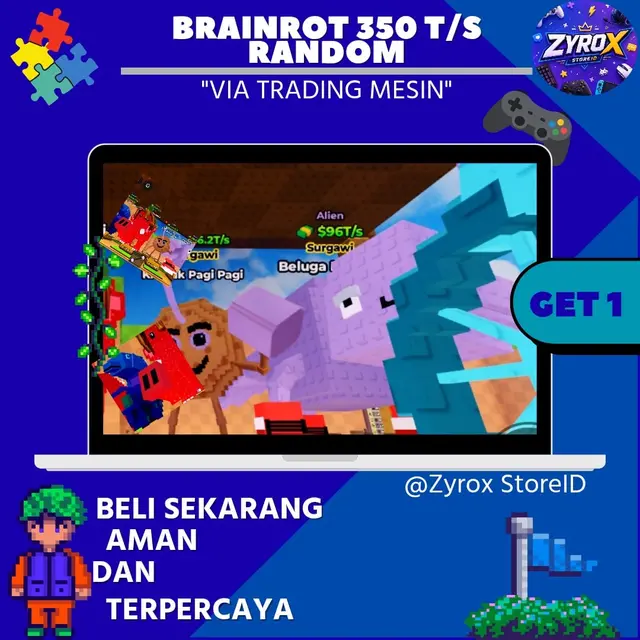 Jual Brainrot 350T/S Kick a Lucky Block - Roblox Zyrox Store ID | VCGamers