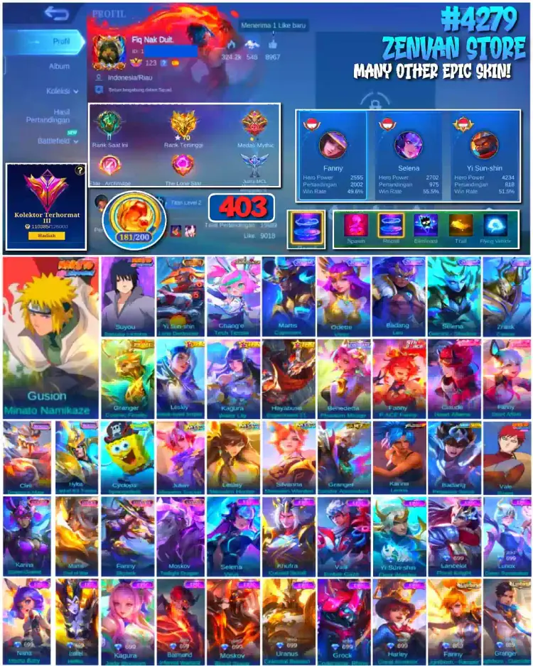 Jual π₯#4279 π403 SKIN πYi Sun-shin Lone Destructor Mobile Legends ZenVan.Store | VCGamers