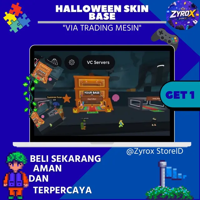 Jual Haloween Skin Base Steal A Brainrot - Roblox Zyrox Store ID | VCGamers