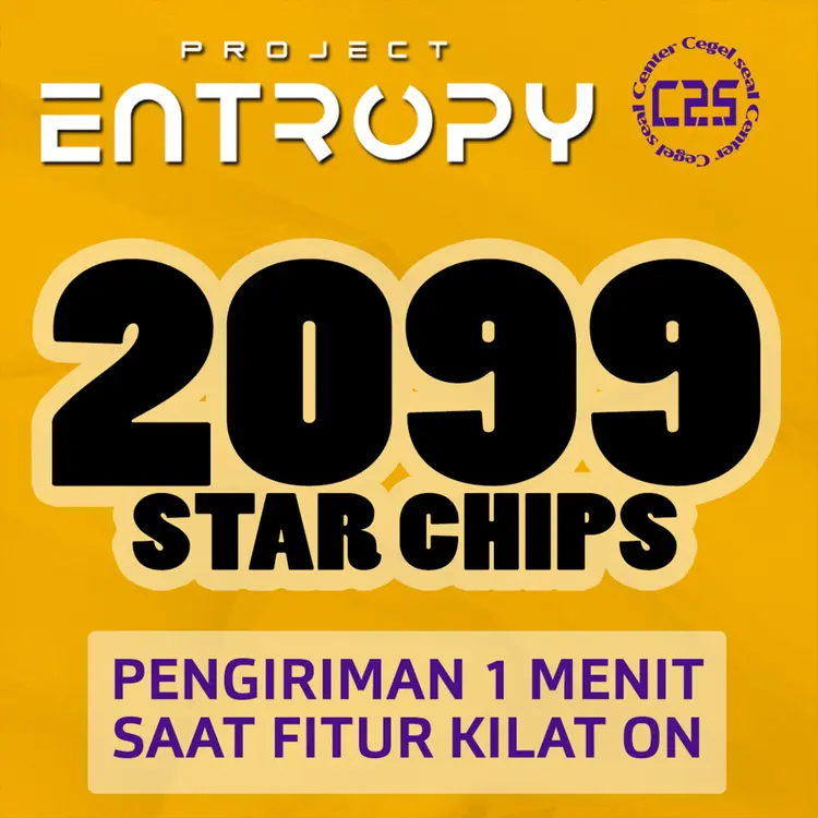Jual 2.099 Star Chips Project Entropy Center Cegel Seal | VCGamers