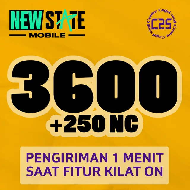 Jual 3600 NC PUBG NEW STATE Center Cegel Seal | VCGamers