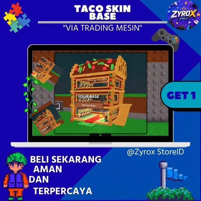 Jual Taco Skin Base Steal A Brainrot - Roblox Zyrox Store ID | VCGamers