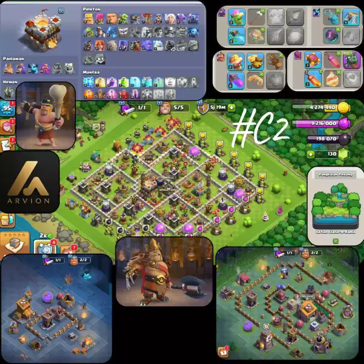 Jual Akun COC Clash of Clans ARVION | VCGamers
