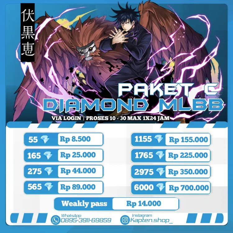 Jual 275 Diamonds Mobile Legends Kapten Shop Game | VCGamers