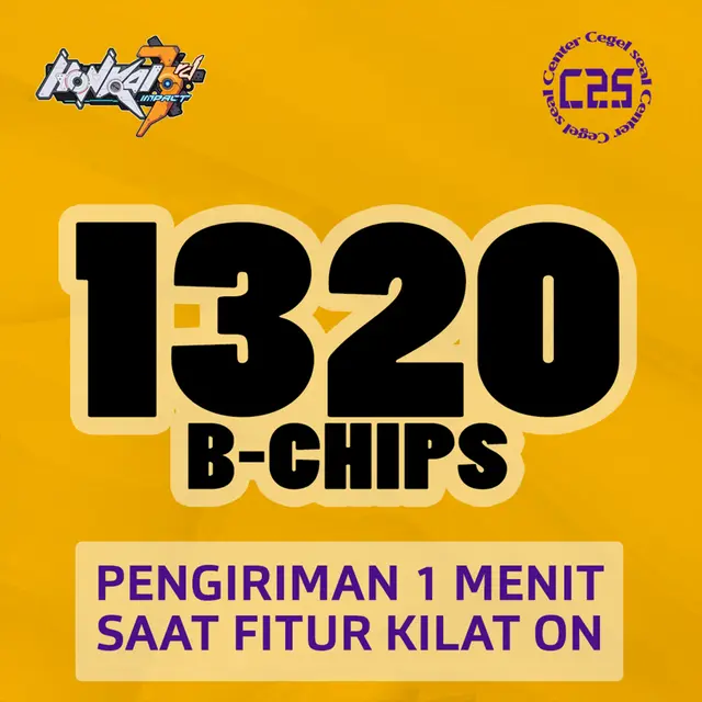 Jual 1.320 B-Chips Honkai Impact 3 Center Cegel Seal | VCGamers