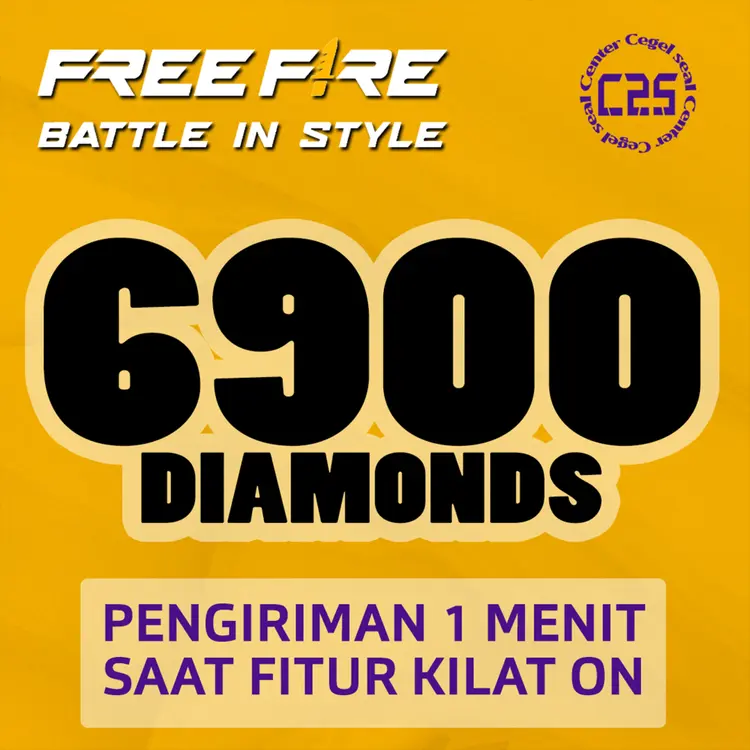 Jual 6.900 Diamonds Free Fire Center Cegel Seal | VCGamers